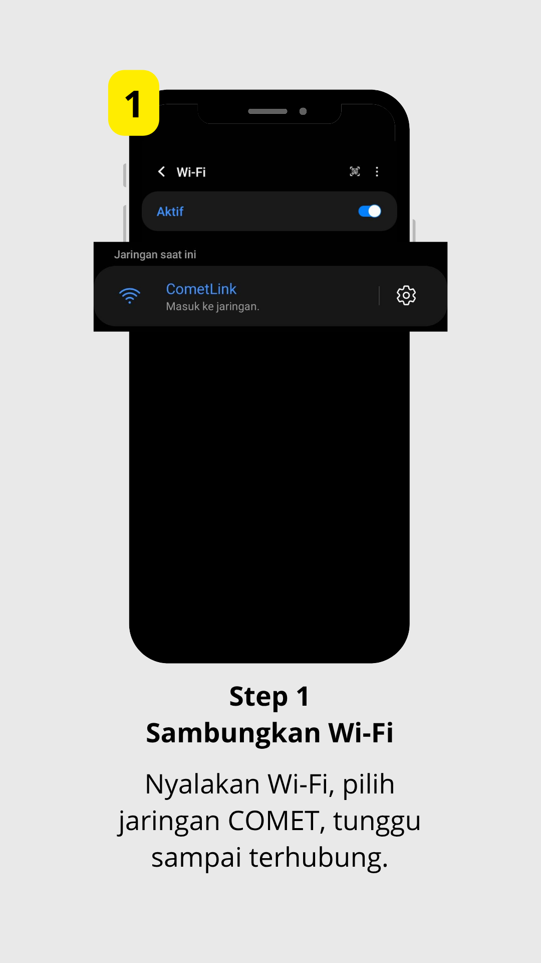 Step 1 — Sambungkan Wi-Fi